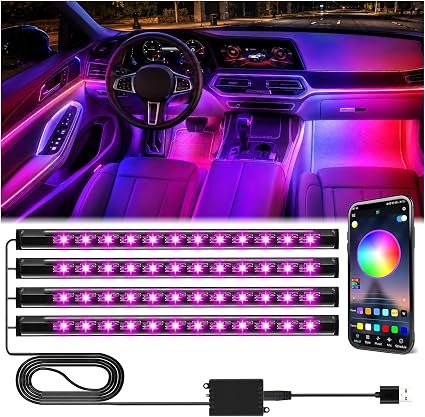 Winzwon Car Interior Lights, LED Lights for Halloween Car Accessories